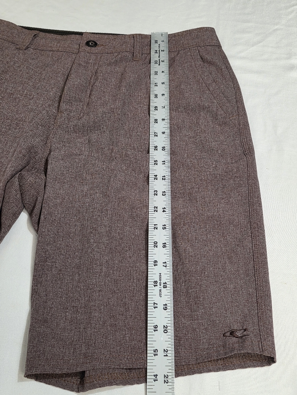 O'Neill Reserve Heathered Hybrid Flat Front Shorts Mens Size 34 - Picture 9 of 12